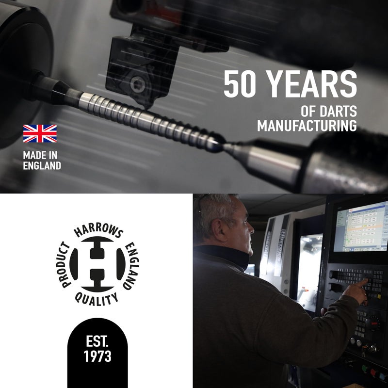 Harrows Wolfram 97% Tungsten Steel Tip Darts Set 21g, 22g, 23g, 24, 25g & 26g - Includes Speedline Shafts, Marathon - Wolfram Flights & Travel Case 24g - Image 5